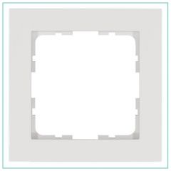 Рамка декоративная Джасмарт (Jasmart) 1-м G-Classic белая глянцевая, 80x80 мм, пластик