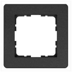 Рамка Джасмарт (Jasmart) 1-м G-Flex антрацит G1101B, декоративная для электроустановочных устройств