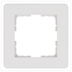 Рамка Джасмарт (Jasmart) 1-м G-Flex белый глянцевый G1101W для электроустановочных устройств