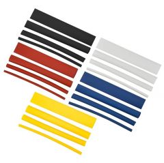 Набор трубок термоусадочных тонкостен. ИЭК ТТУ 2/1; 4/2; 6/3; 8/4 (Ж; С; К; Ч; Б) 20х8см разноцвет. IEK UDRS-D2-D8-10-2