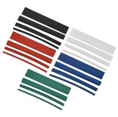 Набор трубок термоусадочных тонкостен. ИЭК ТТУ 2/1; 4/2; 6/3; 8/4 (З; С; К; Ч) 20х8см разноцвет. IEK UDRS-D2-D8-10-3