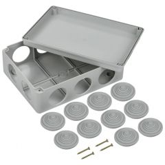 Коробка распаячная ИЭК ОП 190х140х70 IP55 КМ41244 RAL7035 (10 гермовводов) IEK UKO11-190-140-070-K41-55