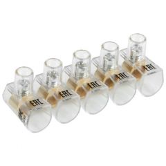 Зажим винтовой концевой изолированный ИЭК КЗВИ 10 кв.мм (5х1) IEK UZVK-10-5