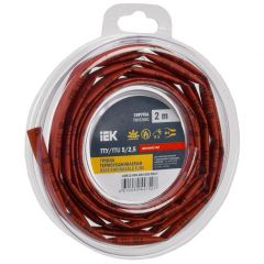 Трубка термоусадочная ИЭК ТТУ нг-LS 5/2.5 красный (уп.2м) IEK UDR12-005-D25-002-K04-T