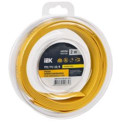 Трубка термоусадочная ИЭК ТТУ нг-LS 12/6 жёлтый (уп.2м) IEK UDR12-012-006-002-K05-T