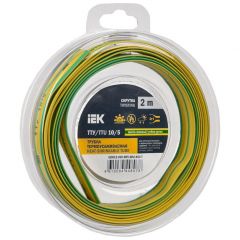 Трубка термоусадочная ИЭК ТТУ нг-LS 10/5 желт./зел. (уп.2м) IEK UDR12-010-005-002-K52-T