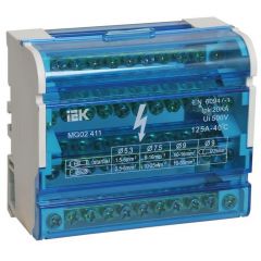 Шина ИЭК на DIN-рейку в корпусе (кросс-модуль) ШНК 4х11 3L+PEN IEK YND10-4-11-125
