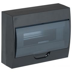 Корпус навесной ИЭК ЩРН-П-12 Krepta 3 IP41 пластиковый чёрный IEK MKP12-N-12-41-K02