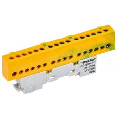 Шина ИЭК PE земля изол. на универс. держ. 6х9-16-ЖЗ TEKFOR IEK TF-NN10-16-KL-K52