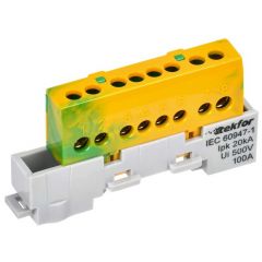 Шина ИЭК PE земля изол. на универс. держ. 6х9-8-ЖЗ TEKFOR IEK TF-NN10-08-KL-K52