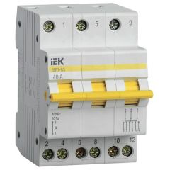 Выключатель-разъединитель трехпозиционный ИЭК 3п ВРТ-63 40А KARAT IEK MPR10-3-040