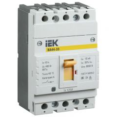 Выключатель автоматический ИЭК 3п 125А 15кА ВА44 33 IEK SVA4410-3-0125