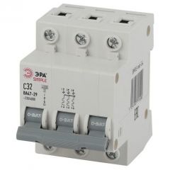 Выключатель автоматический модульный Эра 3п C 32А 4.5кА ВА 47-29 SIMPLE-mod-24 Б0039241 ERA