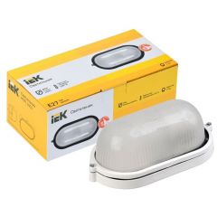 Светильник ИЭК НПП 1401 60Вт E27 IP54 белый овал IEK LNPP0-1401-1-060-K01