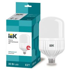 Лампа светодиодная ИЭК HP 30Вт 4000К нейтр. белый E27 230В IEK LLE-HP-30-230-40-E27