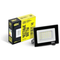 Прожектор светодиодный ИЭК СДО 06-20 4000К IP65 чёрный IEK LPDO601-20-40-K02