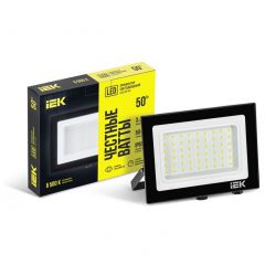 Прожектор светодиодный ИЭК СДО 06-50 6500К IP65 чёрный IEK LPDO601-50-65-K02