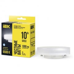 Лампа светодиодная ИЭК T75 таблетка 10Вт 230В 6500К GX53 IEK LLE-T80-10-230-65-GX53