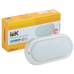 Светильник светодиодный ИЭК ДПО 4012 12Вт 4000К IP54 овал белый IEK LDPO0-4012-12-4000-K01