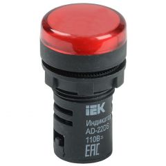 Лампа светосигнальная ИЭК AD22DS d22мм 24В AC/DC красный KARAT IEK BLS10-ADDS-024-K04