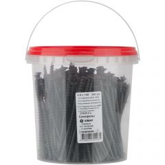 Саморезы Хват (Hvat) черные по гипроку к дереву 4,8х100 мм ведро 250 шт, 22400-4В