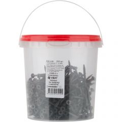 Саморезы Хват (Hvat) черные по гипроку к металлу 3,8х65 мм ведро 250 шт, 22665-4В