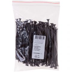 Саморезы Хват (Hvat) черные по гипроку к металлу 4,8х95 мм 100 шт, 22692-0