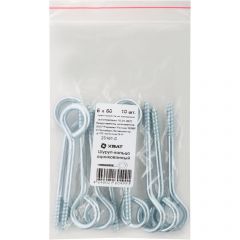 Шуруп-кольцо Хват (Hvat) оцинкованный 6х60/65 мм 10 шт, 25161-0