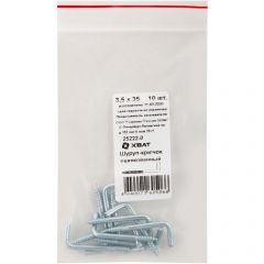 Шуруп-крючок Хват (Hvat) оцинкованный, 3,5х35 мм 10 шт, 25222-0