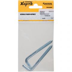 Шуруп-крючок Хват (Hvat) оцинкованный, 8х80 мм 2 шт, 25230-3