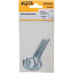 Шуруп-полукольцо Хват (Hvat) оцинкованный 6х80 мм 4 шт, 25209-3