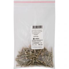 Шурупы Хват (Hvat) желтопассированные, универсальные 3,5х25 мм 100 шт, 21225-0