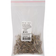 Шурупы Хват (Hvat) желтопассированные, универсальные 3,5х30 мм 100 шт, 21230-0