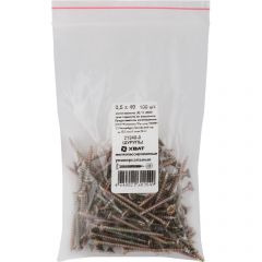 Шурупы Хват (Hvat) желтопассированные, универсальные 3,5х40 мм 100 шт, 21240-0