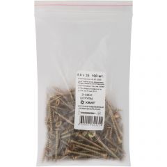 Шурупы Хват (Hvat) желтопассированные, универсальные 4х35 мм 100 шт, 21335-0