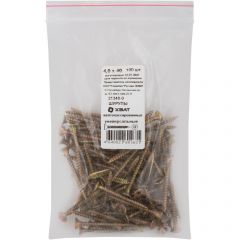 Шурупы Хват (Hvat) желтопассированные, универсальные 4х40 мм 100 шт, 21340-0