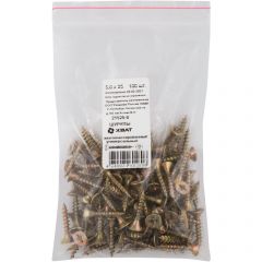 Шурупы Хват (Hvat) желтопассированные, универсальные 5х25 мм 100 шт, 21525-0