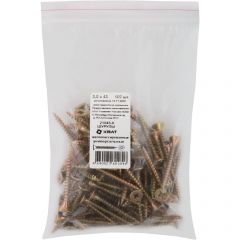 Шурупы Хват (Hvat) желтопассированные, универсальные 5х45 мм 100 шт, 21545-0