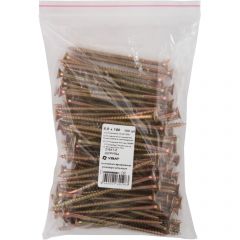 Шурупы Хват (Hvat) желтопассированные, универсальные 6х100 мм 100 шт, 21617-0