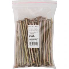 Шурупы Хват (Hvat) желтопассированные, универсальные 6х120 мм 50 шт, 21619-0