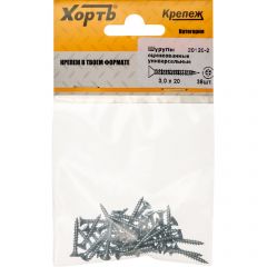Шурупы Хват (Hvat) оцинкованные, универсальные 3х20 мм 38 шт, 20120-2