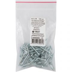 Шурупы Хват (Hvat) оцинкованные, универсальные 3х25 мм 100 шт, 20125-0