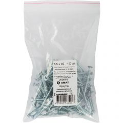 Шурупы Хват (Hvat) оцинкованные, универсальные 3,5х40 мм 100 шт, 20240-0