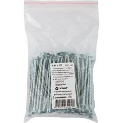 Шурупы Хват (Hvat) оцинкованные, универсальные 4х70 мм 100 шт, 20370-0