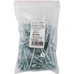 Шурупы Хват (Hvat) оцинкованные, универсальные 4,5х45 мм 100 шт, 20445-0