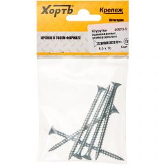 Шурупы Хват (Hvat) оцинкованные, универсальные 5х70 мм 6 шт, 20570-2