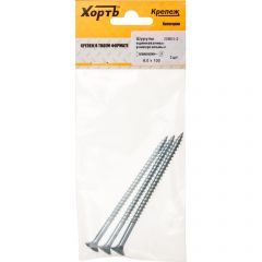 Шурупы Хват (Hvat) оцинкованные, универсальные 6х100 мм 3 шт, 20800-2
