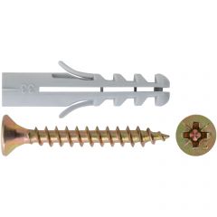 Крепление для плинтусов Хват (Hvat) комплект: дюбель с шурупом 6х30/4х30 мм 12 шт, 24891-2