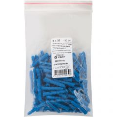 Дюбель Хват (Hvat) распорный с шипами тип К синий 5х30 мм 100 шт, 23841-0