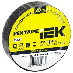 Изолента ИЭК ПВХ 0.18х19мм чёрный (рул.20м) IEK UIZ-20-10-K02